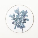 Wooden Coaster with Plant Motif 4