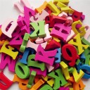 Wooden Coloured Letters 100 pcs 3