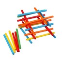 Wooden Coloured Sticks 100 pcs 3