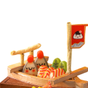 Wooden Dollhouse 11.5 x 9 x 9 cm Miniature DIY Kit 3D Puzzle with Furniture and Dust Cover Handcrafted Model 3