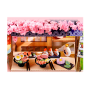 Wooden Dollhouse 11.5 x 9 x 9 cm Miniature DIY Kit with Furniture Dust Cover 3D Puzzle Hand-Assembly Model 5