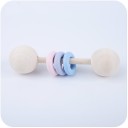 Wooden Dumbbell with Silicone Rings J1910 2