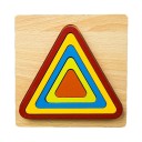 Wooden Inset Puzzle Geometric Shapes 10