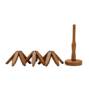 Wooden Insulating Mat 10x10x22.5 cm Christmas Tree Stand Decorative Heat-Resistant Mat for Cup Protection Against Scalding Flower Pot 5