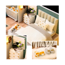 Wooden Mini Dollhouse 3D Construction Kit with Furniture and Protective Cover Handmade Model Home Craft Gift for Children 2