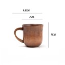Wooden Mug with Handle 200 ml Jujube Cups Solid Mug for Coffee and Tea Natural Wooden Cup 7x7x9.5 cm for Hot Beverages 2