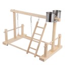 Wooden Perch with Toys for Birds 6