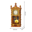 Wooden Retro Swing Clock with Pendulum DIY Kit Small Mechanical Model Manual Assembly Decoration for Children and Adults Creative Gift 5