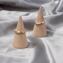 Wooden Ring Stand Cone Shaped Jewellery Holder 4.8 × 2.8 cm Table Organiser for Displaying Rings 3