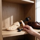 Wooden Shoe Stretcher 1 Piece for One Shoe Size L EU 42–46 Expansion and Lengthening of Footwear With 4 Pads For Pressure Points and Bunions 5