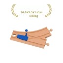 Wooden Split Track 14.6 x 9.5 x 1.2 cm Accurate Track Connection Sturdy Wooden Design Expansion for Children's Train Set 2