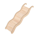 Wooden Steps for Rodents 27 x 8.5 cm Natural Climbing Frame for Hamsters and Guinea Pigs Cage Accessory Solid Wood Toy 1