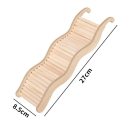 Wooden Steps for Rodents 27 x 8.5 cm Natural Climbing Frame for Hamsters and Guinea Pigs Cage Accessory Solid Wood Toy 3