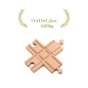 Wooden Train Track Junction 11 x 11 x 1.2 cm Intersection for Connecting Multiple Directions Practical Piece for Building a Branched Train Track 2