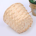 Woven Bamboo Plant Pot Small Round Basket Made of Light Bamboo Decorative Cover for Smaller Pot with Plant Natural Home Decoration 3