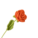 Woven Flower Rose Decorative Stem Wool Handcrafted Textile Flower for Vase Gift and Home Decoration 5