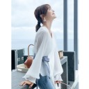 Wrap Blouse with Bow 4