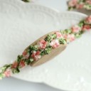 Wstążka z koronką kwiatową 2 cm x 90 cm Elegancka dekoracyjna wstążka Vintage koronka do dekoracji ślubnych Dekoracyjna wstążka na prezenty i rękodzieło Ręcznie robiona 8