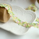 Wstążka z koronką kwiatową 2 cm x 90 cm Elegancka dekoracyjna wstążka Vintage koronka do dekoracji ślubnych Dekoracyjna wstążka na prezenty i rękodzieło Ręcznie robiona 10