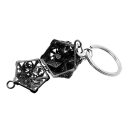 Wydrążony metalowy breloczek wielościenna kostka z mini kostkami 7 sztuk Fantasy dodatek do gier planszowych RPG DnD breloczek do kluczy 5