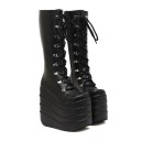 Wysokie buty damskie na platformie 1