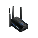 Wzmacniacz sygnału WiFi 300 Mb/s 2,4 GHz 4 zewnętrzne anteny plug and play czarny repeater do rozszerzenia domowej sieci bezprzewodowej 2