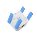 Wzmacniacz sygnału WiFi dwupasmowy 300 Mb/s 2,4 GHz i 1200 Mb/s 5,8 GHz 2 zewnętrzne anteny biały repeater do rozszerzenia sieci WiFi 3