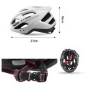 X-TIGER Fietshelm met ademend vermogen en LED achterlicht met USB-opladen verstelbare omtrek 58-62 cm PC schaal met EPS-schuim unisex 8