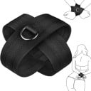 X-vormige handboeien om de bewegingsvrijheid tijdens BDSM-spel te beperken, comfortabele en stevige constructie met metalen karabijnhaken, discrete 2