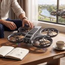 X226 Brushless Drone with Dual Camera and Controller with Display Optical Positioning 22 x 19 x 5 cm ABS Grey For Aerial Photography and Videography 6