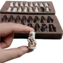 Xadrez Chinês 28 x 28 cm Imitação de Figuras Antigas Figuras de Xadrez em Resina Tabuleiro de Xadrez Dobrável em Couro Jogo Estratégico Histórico 2