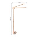 Ξύλινη διπλή βάση για κρεμαστά παιχνίδια 83,5 x 37,3 x 2 εκ., για τοποθέτηση πίσω από την κούνια, ιδανική για οργάνωση και κρέμασμα διακοσμητικών και παιχνιδιών 2