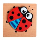 Ξύλινο παζλ τοποθέτησης με ζώο A1617 2