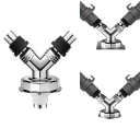 Y-conector de desagüe de suelo para lavadora, cromado, adaptador universal de manguera para lavavajillas y triturador de basura, descarga por gravedad 2