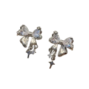 Y2K Bow Zircon Earrings for Women Zinc Alloy Fashion Jewellery for Girls Party, Wedding, Birthday, Anniversary, Daily Wear 7