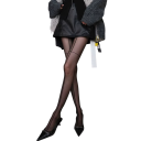 Y2K punčocháče dámské s předním a zadním švem v křížovém designu, velikost 155–170 cm a 40–60 kg, nylon, na cosplay i denní nošení 6