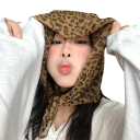 Y2K Retro Lenço de Leopardo para a Cabeça 62 cm Acessório de Moda Feminina Quente e Confortável para Festas 10