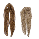 Y2K Retro Leopard Tørklæde til Hovedet 62 cm Dame Mode Hovedbeklædning Varm Behagelig Fest Tilbehør til Kvinder og Piger 5