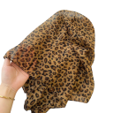 Y2K Retro Leopardi päähine 62 cm Naisten muotipäähine Lämmin mukava juhlatäydennys naisille ja tytöille 7