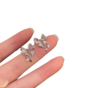 Y2K strik zirkonoorbellen voor vrouwen Zinklegering Mode sieraden voor meisjes feest, bruiloft, verjaardag, jubileum, dagelijks gebruik 6