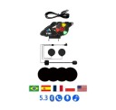 Y60 Bluetooth eszköz RGB világítással nyitott bukósisakhoz, 20 órás akkumulátor-üzemidővel, automatikus hívásfogadással, IPX6 védelemmel, intercom 2