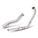 Yamaha MT15 ja R15 V3 V4 2017–2024 Pakoputki Ruostumaton teräs Kaksiosainen pakoputken pää liittimellä Hopea Takaiskuvaimentimelle 1