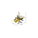 Yellow Black Wasp Construction Set 150 Pieces 8.8 x 6 x 10.7 cm Foldable Insect Model Transparent Wings Creative Construction Set for Home 2