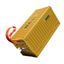 Yellow Power Bank with Strap and Large Battery Capacity 60000 mAh Li-Po Battery Portable Charging Station with Dual LED Flashlight and LCD Display Fast Charging 14.5 x 7.5 x 7 cm 2