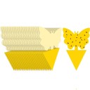 Yellow Sticky Traps for Fruit Flies 15 pcs Non-Toxic Adhesive Traps in Butterfly Shape Without Pesticides for Plants and Home 3