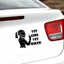 Yes Girl Yes Biker Car Sticker 5