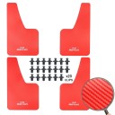 Yleiset lokasuojat 36 x 21 cm Pakkaus 4 kpl Etu- ja takalokasuojat hiilikuitokuvioinnilla Korroosion suojaus useille automalleille 7