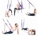 Yoga-Gurt für die Tür 150 x 68 cm Dehnungsband mit verstellbaren Schlaufen und doppelter Befestigung zum Dehnen von Rücken und Beinen 6