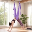Yoga-Gurt für die Tür 150 x 68 cm Dehnungsband mit verstellbaren Schlaufen und doppelter Befestigung zum Dehnen von Rücken und Beinen 9