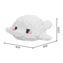 Zábavná mini stavebnice Velryba 8 x 8 x 3,5 cm Oceánský svět částicové bloky Vzdělávací zvířecí model pro děti Kreativní kompatibilní stavebnice 2